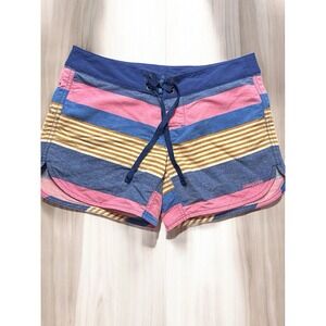 Patagonia Wavefarer Board Shorts Women's 2 Fitz Stripe Blue 5" Swim Trunks